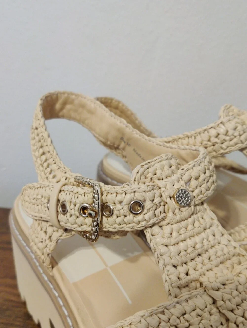 Dolce Vita Cream Woven Platform Sandals - Picture 2 of 16